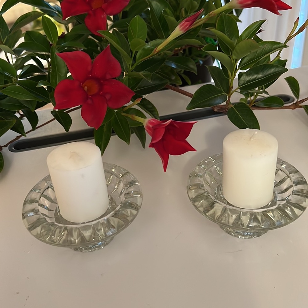 Crystal candleholder set of 2